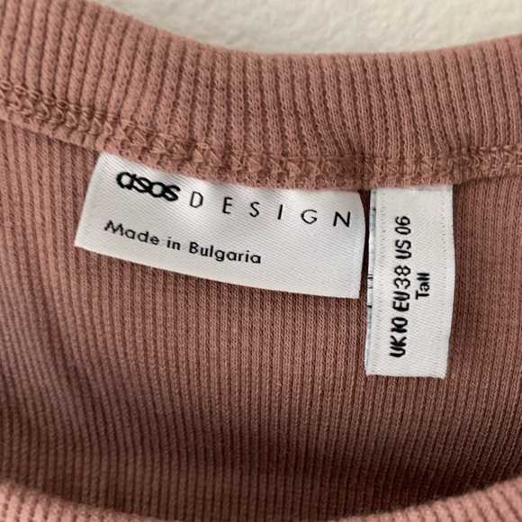 ASOS Mauve Ribbed Tank Top - Picture 4 of 5